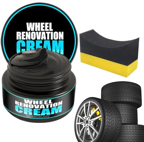 Brillance des pneus - Crème de vinaigrette pour roues, protection UV - Polissage de restauration de nettoyage, entretien quotidien, finition brillante durable - Automotive Garage Workshop