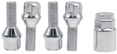 Compatibile Con Per E30 E36 E46 2006 2007 2008 2009 2010 2011 2012 2013 1 Set M12 X 1.5 4 + 1 Bullone Di Bloccaggio Ruota In Lega Di Alluminio Viti Per Pneumatici Dado Auto Bulloni Cerchi
