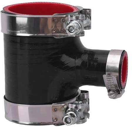 Manguito Turbo Manguera de silicona de 3 vías con abrazaderas para adaptador de válvula de descarga, repuesto de 4 capas, kit de intercooler Líneas y mangueras de presión(76x25mm)