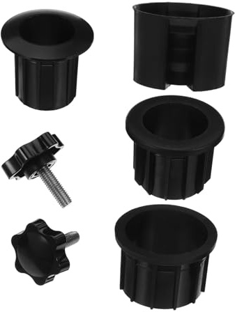 SEWACC 6 Pièces Kit de Rechange pour Pied de Parasol avec Bouchons et Vis Accessoires de Support pour Terrasse Plage Jardin Stabilité Renforcée et Protection la Saleté
