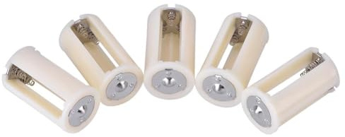 Ticfox Batterieadapter 5 Stück 3 x AA zu 1 D Parallel Batteriehalter Adapter, Batteriebox Konverter Set Batteriehalter Fall Kunststoff, für Taschenlampen und Elektronik Notfallsituationen