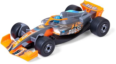 Dickie Toys Formula Racer Team Pulse – 1:24 Spielzeugauto mit Licht & Sound, Friktion & Gummiräder – 23 cm – Try Me