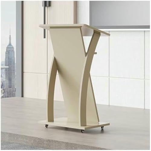 AFLEPCBRQ Premium Solid Wood Podium Lectern - Stylish Floor Standing Presentation Stand for Classrooms, Offices, Conference Rooms & Auditoriums