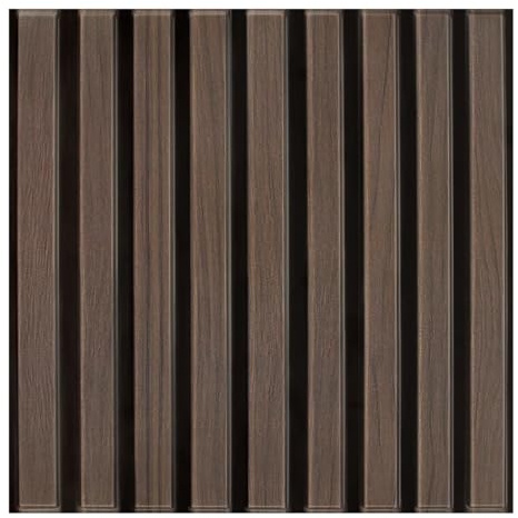 Commomy 10 Pièces Panneaux Muraux 3D Autocollant Aspect Bois, 30 x 30 cm, PVC Planches Murales Imitation Bois Mur Revêtement pour Salon, Chambre à coucher, Cheminée