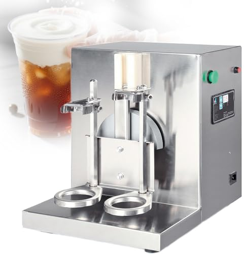 Coctelera eléctrica para té con leche, rotación de 360°, máquina de agitación automática, potencia de 120 W, acero inoxidable, se adapta a tazas de 350 ml a 1000 ml, ideal para té de perlas y café
