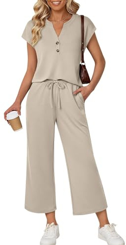 LILLUSORY Womens 2 Piece Lounge Gym Wear Sets Co Ord Tracksuits | Summer Workout Tracksuit Activewear Full Vacation Travel Airport Outfits Casual Trousers Holiday Capsule Wardrobe Clothing