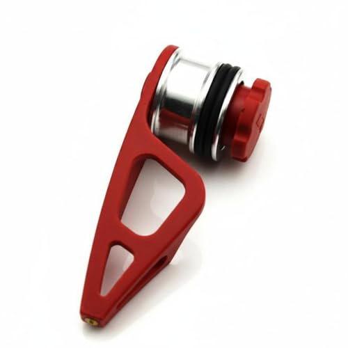 Amagogo Appareil de Nouage de Ligne de Pêche Outil de Nœud Bobineur Knotter Dispositif Ligne Accessoire Métal Plastique Compact Léger Boîte à Leurres Adapté, Rouge+Argent, 33G