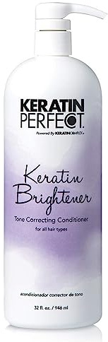 Keratin Perfect Brightener Tone Correcting Conditioner - Salon Level Color Safe Hair Treatment - Conditioning Formula for Protection against Sun Damage - Keratin Treatment Not Necessary - 946 ml
