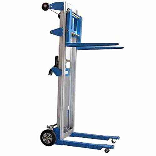 Sollevatore manuale a colonna in alluminio leggero smontabile portatile h.mm.2500 per carichi Kg.181 forche mm.630x570 N1/SPLF