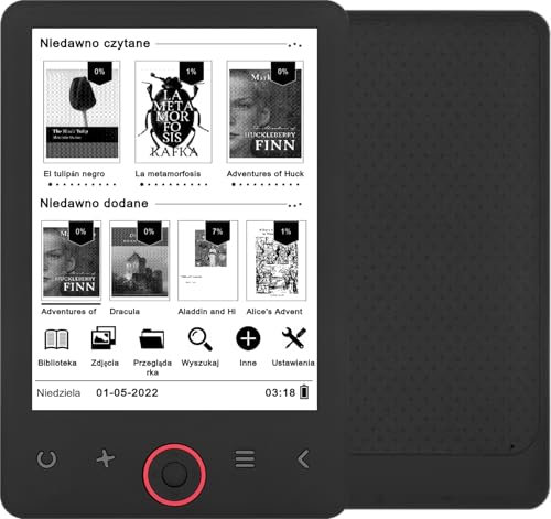 Lecteur d'ebooks bemi Cognita Light 2 - E-ink 6 avec technologie Carta | rétroéclairage intelligent (lumière chaude et froide) | 8 Go de mémoire | 1900 mAh