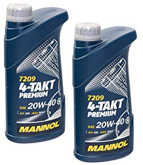 Motoröl 4-Takt Premium 20W40 MANNOL API SN 2 Liter für MBK MZ/MUZ Vespa Victory Yamaha XC Country Fun Boardwalk Cross Country Cross Roads Hammer Judge Kingpin Vegas BT FJ FJR FZ FZR GTS SR TDM