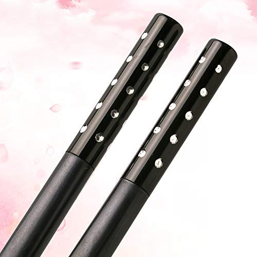 10 Paia Bacchette Di Legno Cinesi Bacchette Con Motivo Punteggiato In Metallo Decorazione Tradizionale ed Elegante Per I Regali Del Ristorante Dell'hotel Domestico (Disponibile in Più Colori)-A (A)