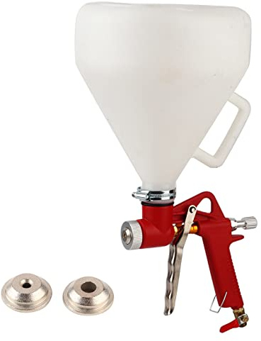 Farbspritzgerät, Lufttrichter-Spritzpistole, 3 verschiedene Düsengrößen und 6L Kunststoffbecher, für Möbel Garten Wand Decke Gips Luftspritzpistole