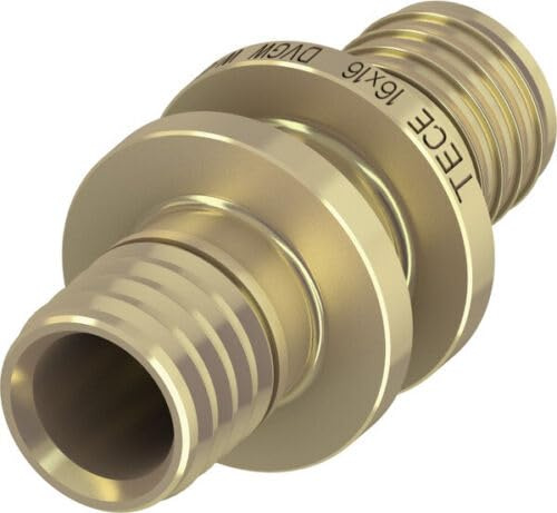 Tece 16/20/25/32 DVGW Messing Wandscheibe Winkel Kupplung T-Stuck (Kupplung Standard Messing, 25x25 (Nr.766025))