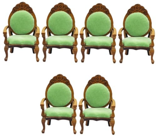 TOYANDONA 6pièces Mini Fauteuil Miniature Lot de Accessoires De Maison De Poupée pour Design Élégant Et Chic Jouets Créatifs pour Décoration De Mini Maison