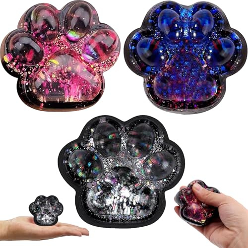 3 Stück Squishy Pfote,Squishy Katzenpfote,Cat Paw Squishy | Katzen Pfoten Squishy,Sensorik Spielzeug,Katzenpfoten Sensorik Spielzeug,Stressabbau Fidget Toys für Erwachsene