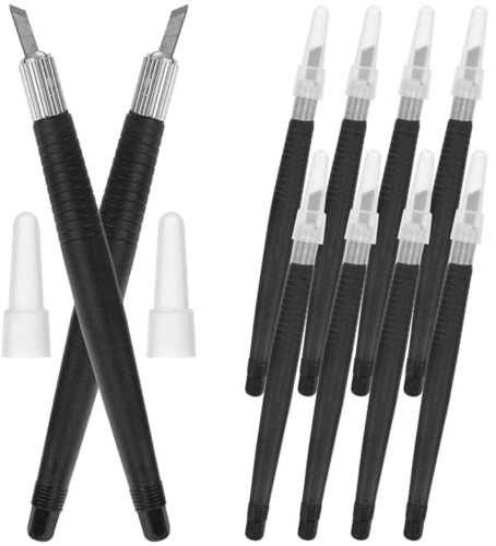 HOMSFOU Schnitzwerkzeuge Set 10 Stück Handschnitzmeißel Für Holzbearbeitung Gravur Und Holzschnitzen Mit Ergonomischem Griff Für Präzise Linien Diy Handwerkzeug Für Weichholz