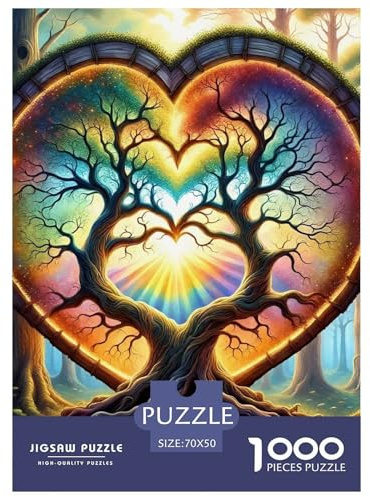 Tree of Life 1000 Piece Magic Tree of Life Jigsaw Puzzle for Adults Educational Challenge Adults Age 12 Years Up - Challenge Edition for Home Decor Gifts 70x50cm/1000pcs