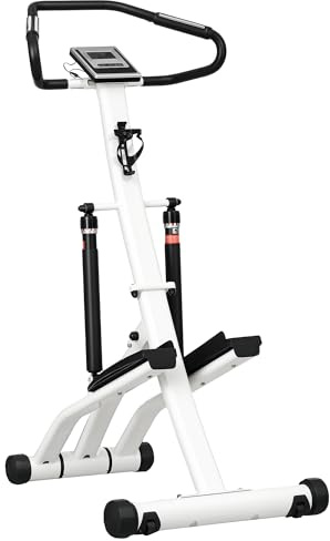 SPORTNOW Stair Stepper für Home Gym Klappbar, 12 Widerstandsstufen | LCD-Bildschirm, Herzfrequenzsensor, Kompakt Vertical Climber, Cardio Übung Climber, für Ganzkörper-Workout