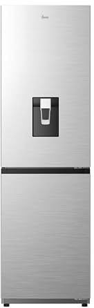 Hoover H-COMBI 300 Fridge Freezer with Water Dispenser, Stainless Steel | Freestanding 2 Door Refrigerator, Total No Frost, Circle Fresh, Flexi Storage, Smart Contents, HONCQ3T518EWXK