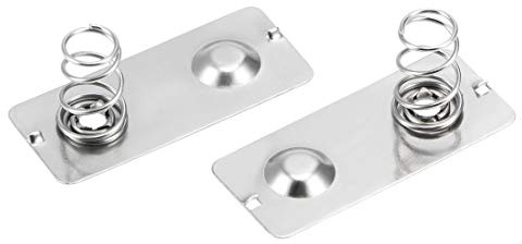 sourcing map 20Pcs AA Batterie Negatif à Positif Conversion 28mm x 12mm | Ressort Contact Plaque, Nickelage