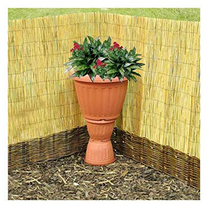 Garden Mile® Bambus-Lamelle, natürlicher Gartenzaun-Sichtschutz, Rolle, Laubspalier, Rankgitter, Sichtschutz, Windschutz, Sonnenschutz, Outdoor, Terrassenzaun (1 x 3 m Schilfrohr)