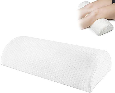 ZoneYan Halbrund Beinkissen, Ergonomisches Fußstützenkissen mit Schwamm, Fußkissen Schreibtisch, Fußstütze Kissen, für Knie, Bein, Hüfte, Rücken, Linderung Von Fußschmerzen, für Home-Office-Reisen