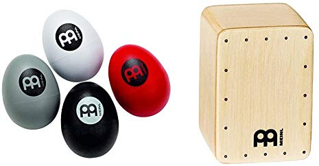 Meinl PercussionHuevo de percusión, 4 piezas + SH50MIni shaker tipo cajón (madera de abedul)