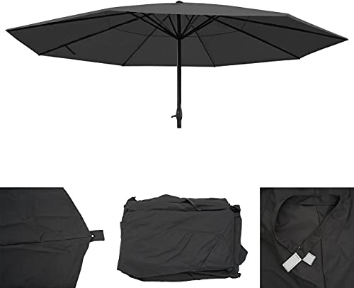 Mendler Bezug für Sonnenschirm Meran Pro Ø 5m Polyester - anthrazit | Gastronomie, Marktschirm