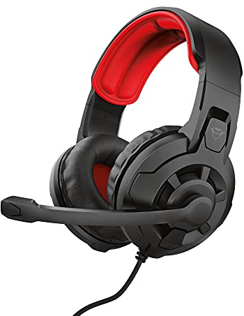 Trust Gaming GXT 411 Radius Gaming-Headset für PC, PS5, PS4, Xbox, Nintendo Switch, Mobile, Over Ear, 3.5mm Klinke, Lautstärkeregler, Einstellbaren Mikrofon - Schwarz