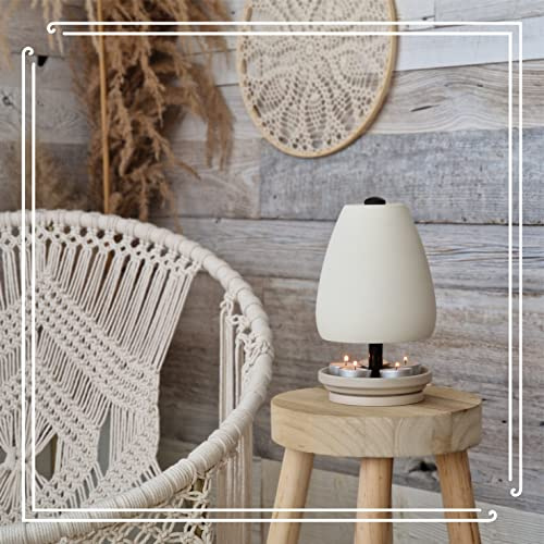 NTRY Home® CandleStove Teelichtofen - Stil Cattleya Cream Ø14 cm - Teelichtheizung - Teelichtwärmer - Tischofen - Tischheizung - Tischwärmer