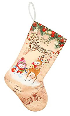 Nikolausstiefel Socken Weihnachtsstrümpfe Deko Personalisierte Weihnachtsstrümpfe einschließlich Weihnachtsmann-Schneemann-Kindern mit Sticktechniken für Weihnachten Nikolausstiefel Weihnachtsdeko
