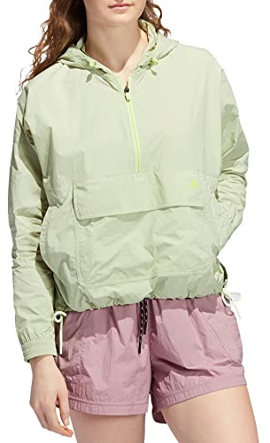 adidas Women's Utility Anorak Jacket, Magic Lime Large