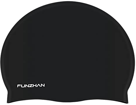 Funzhan Silicone Swim Cap Waterproof Adult Unisex for Long Hair Women Men | comfortable, waterproof, non-slip, not deformed, high elastic, durable, large swimming hat suitable for big head thick hair