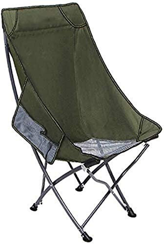 ACiyD Camping-Klappstuhl aus Oxford-Stoff, robust, 1000 kg, kompakter tragbarer Outdoor-Sitz mit Tragetasche für Grillen, Strandwandern (Farbe: Grün), bequem (Farbe: Blau) (Grün)