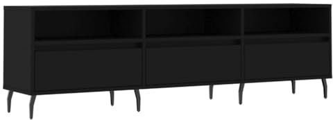 vidaXL Mobile Porta TV Nero 150x30x44,5 cm in Legno Multistrato