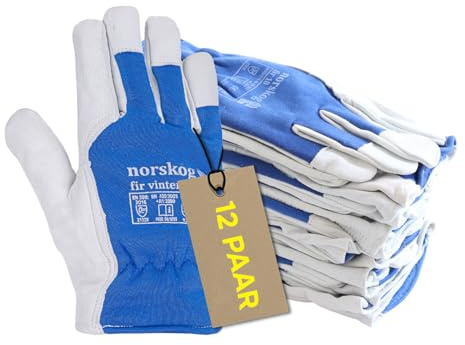 norskog Fir Vinter 12 Paar Winterarbeitshandschuhe, Winterhandschuhe, Arbeitshandschukältefest, strapazierfähig, Winddicht und überlegene für Garten, Eis, Schnee, Auto, kaltes Wetter (12, 11)