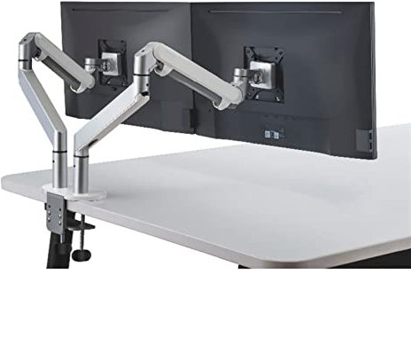 Brazo para Monitor Soporte for monitor doble de 17 a 32 pulgadas, soporte for monitor doble con resorte de gas, soporte VESA 75 x 75 100 x 100, brazo de aluminio for monitor doble con movimiento compl