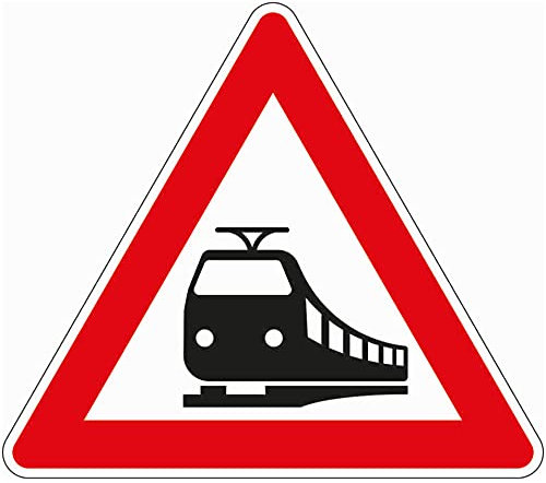 Dreifke® Schild I Verkehrszeichen Bahnübergang, Nr.151, Aluminium RA1, reflektierend, SL 900mm
