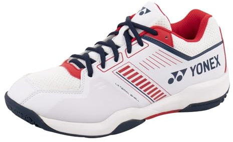 YONEX Power Cushion Strider Flow Wide Badminto Shoes - White/Red - SHBSF1W (8 UK)
