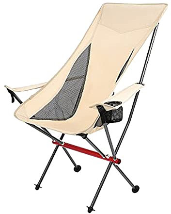 GONGGUJ Klappbarer Stuhl, hochwertig, Ultraleicht, hohe Rückenlehne, zusammenklappbar, für Outdoor, Camp, Strand, Picknick, Angeln, gut