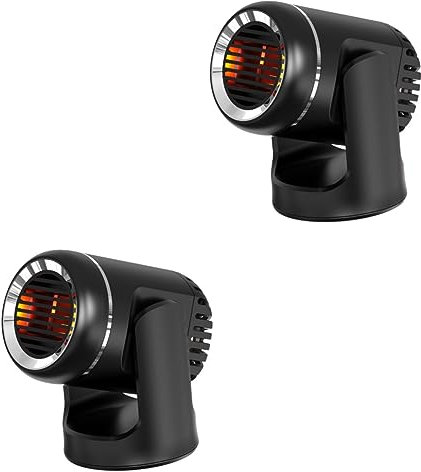 ULTECHNOVO 2stücke Auto Heizlüfter Tragbarer Autoheizer Für Windschutzscheibe Dual-temperatur Kompakt Für Winter Und Camping Schnelles Abtauen Von Frost Und Nebel