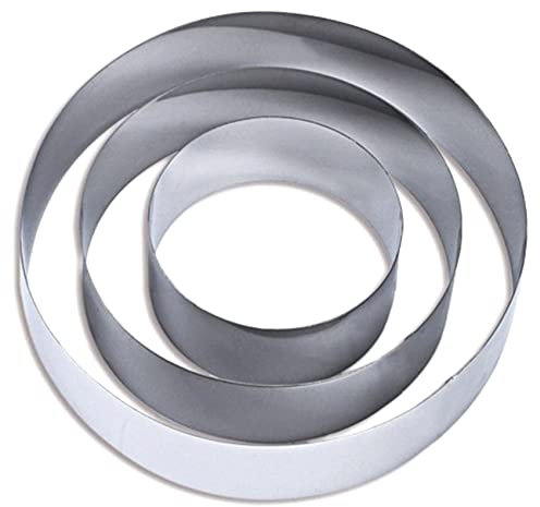 Ziiyoilh 4/6/8 Pouces Rond Gâteau Moule en Acier Inoxydable Outil de Cuisson Gâteau Anneau Ensemble Biscuit Cutter Anglais Muffin Anneau Bricolage Anneau