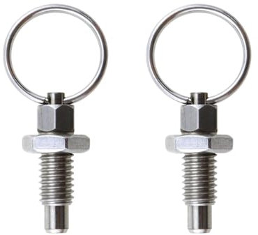 Lot de 2 pistons à ressort avec anneau de tirage, goupille à ressort à dégagement rapide M10 non verrouillable pour équipement industriel