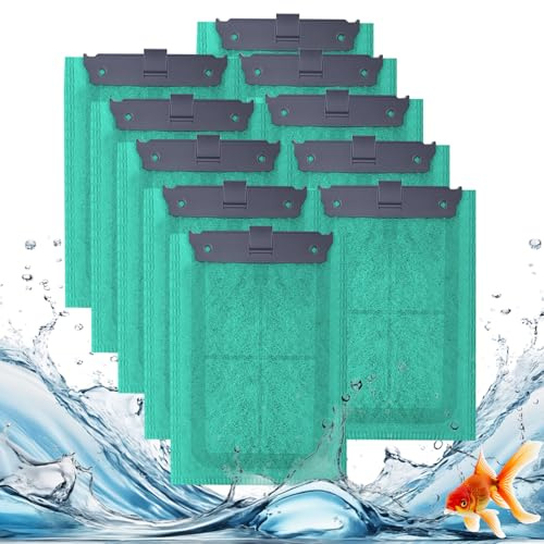 Gufastoe 10 Stück Ersatz Filterpads mit Tetra AlgoStop Depot Anti-Algenwirkstoff Kompatibel für Tetra EasyCrystal Filter 250 und die EasyCrystal FilterBox 300 Geeignet für Repto-DecoFilter