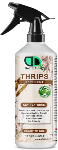 DD Teck Thrips Repellent Spray – 100% Natural & Biodegradable | Eco-Friendly Plant Protection | Safe for Flowers, Fruits & Veggies | Long-Lasting, Fast-Acting Thrips Control (500ml Spray)