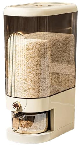 Distributore di riso, da 10 kg di contenitore a grana, misurazione del distributore di cereali per la casa cilindri per cucina mais di soia