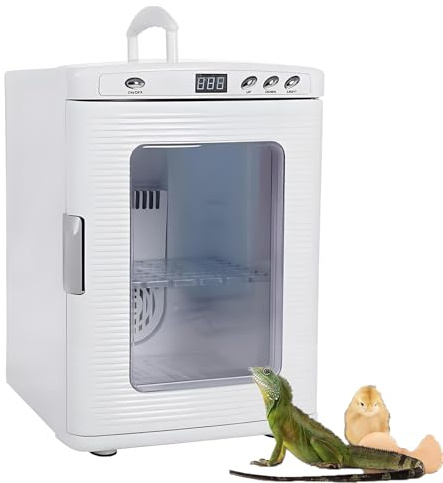 EpyGnom Incubatrici der Rettili da 25 Litri Incubatrice per Tartarughe Lucertole Camaleonti Riscaldate Raffreddate Scatola con Termostato Covatrice per Uova da Cova da Laboratorio White