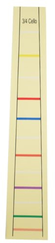 Cello Fingeraufkleber für 3/4-cello, Gelb, Papier, Satz | Griffbrett Markierungsaufkleber, für Anfänger, Passgenaues Zubehör für Instrumentenlernen