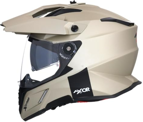 AXOR Helmets Casco Off Road Modelo X-Cross Adventure Arena Mate Totalmente Homologado 22.06 (S 55/56)